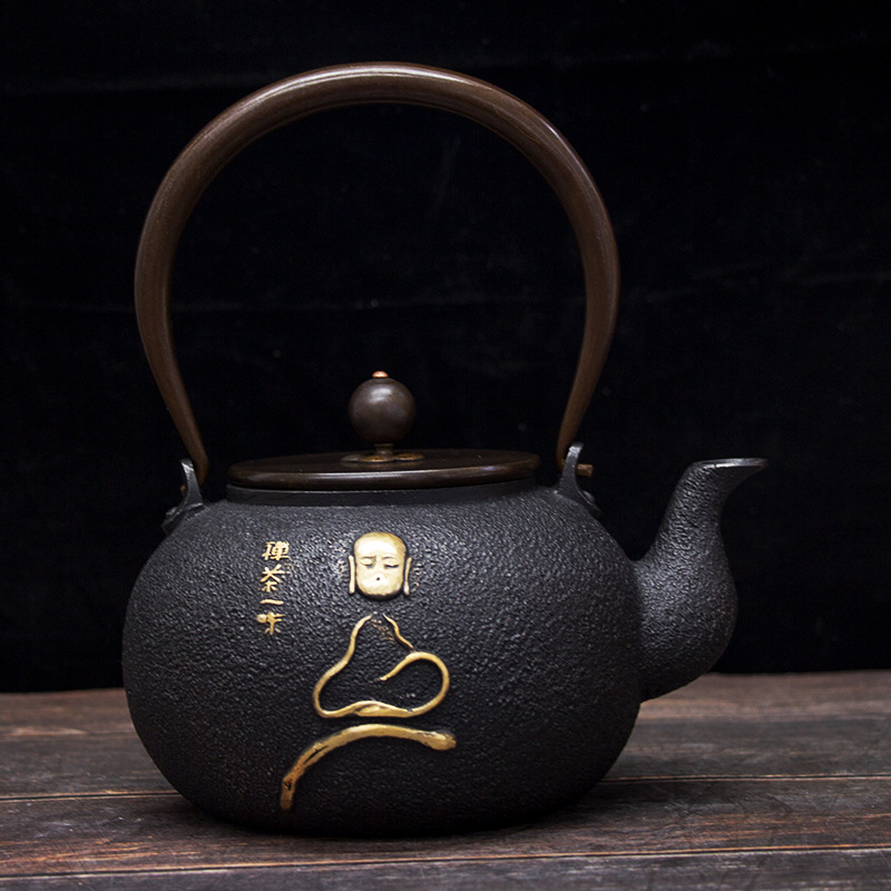 Title 2, Handmade cast iron pot gilt teapot