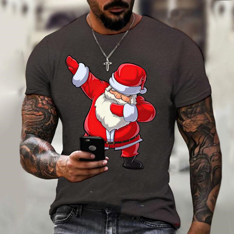 Title 9, T-shirt 3D de Noël pour homme, manches courtes,...