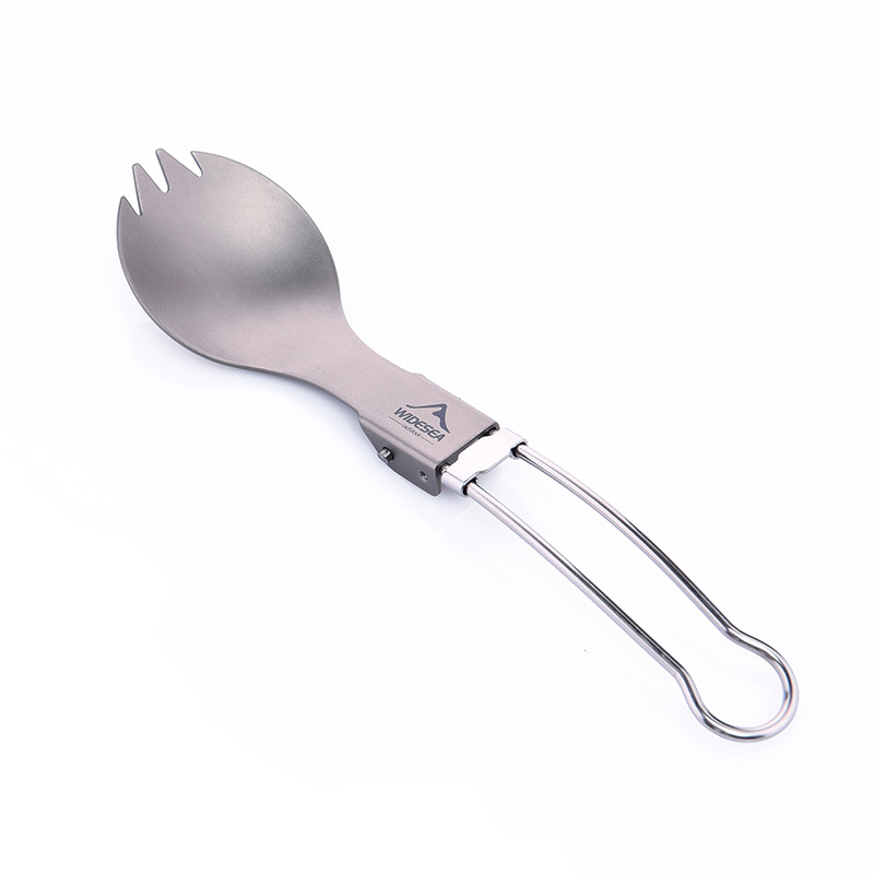 Title 8, Pure Titanium Foldable Fork And Spoon Two In On...