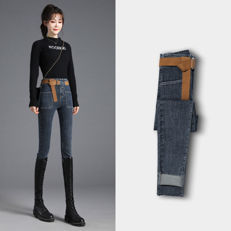 Highly Designed Tight fitting Women's Trousers With Small Feet Grey - Shop at LoveMi