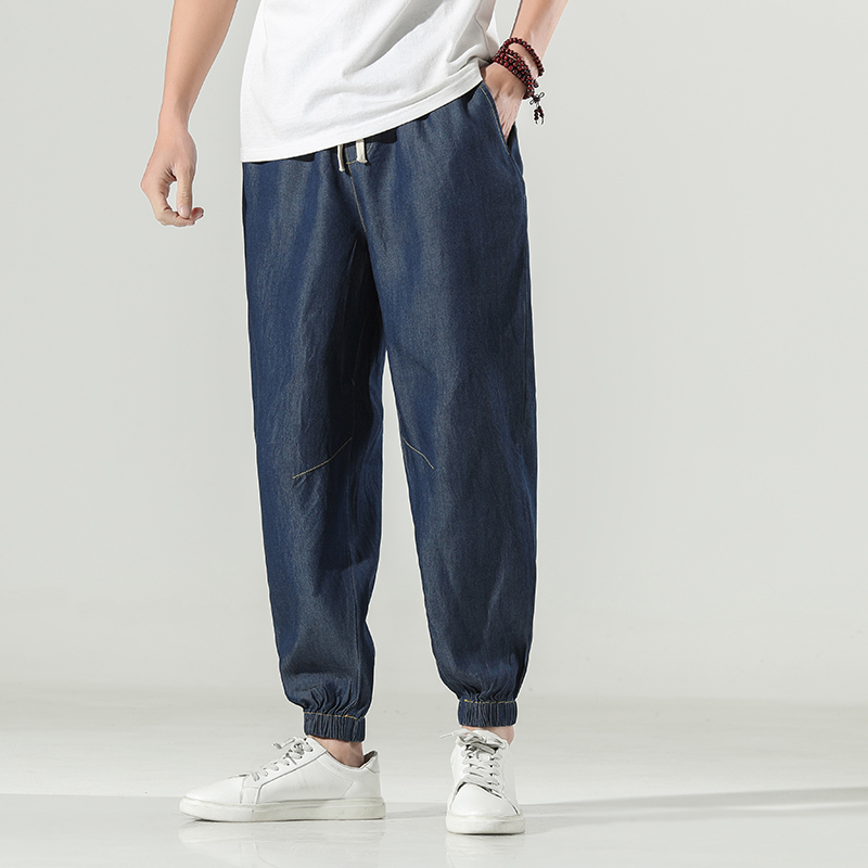 Men's Tencel Denim Casual Plus Size Loose Pants