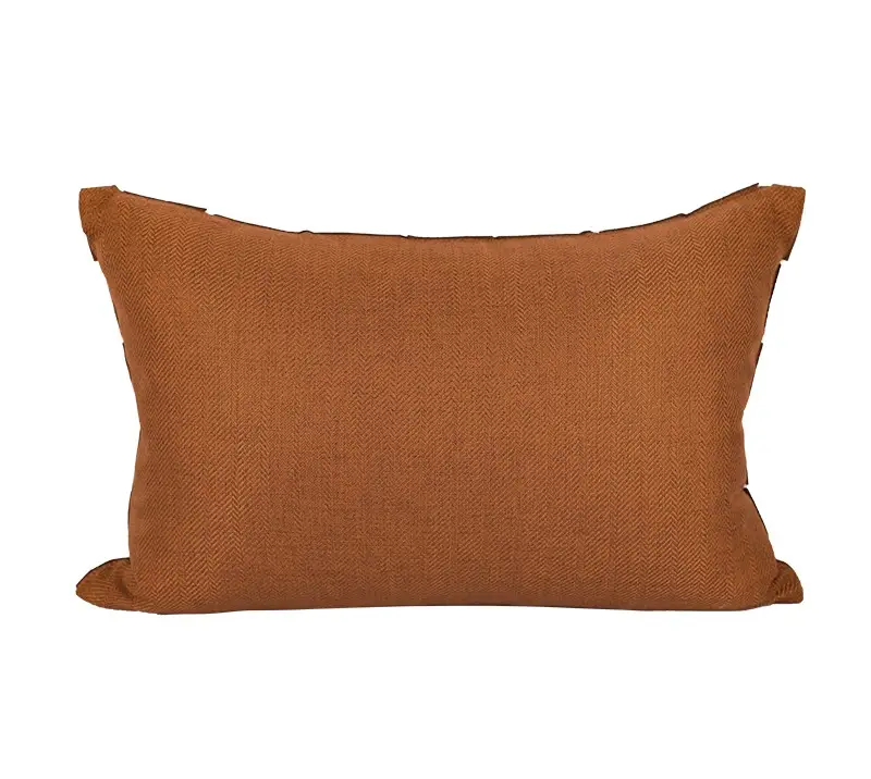 Geometric Petal Leather Waist Pillow