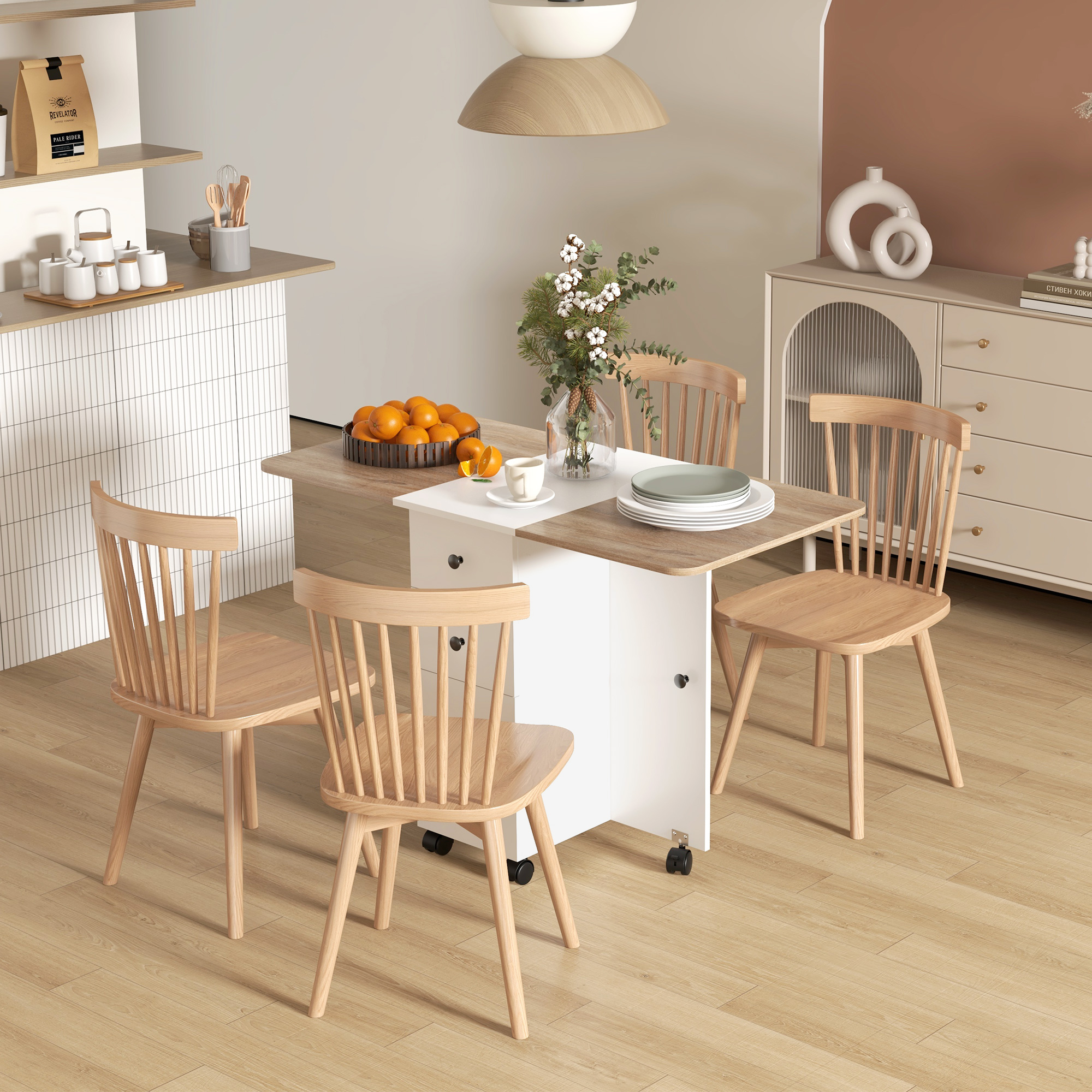 Storage Six Person Folding Dining Table — image 3