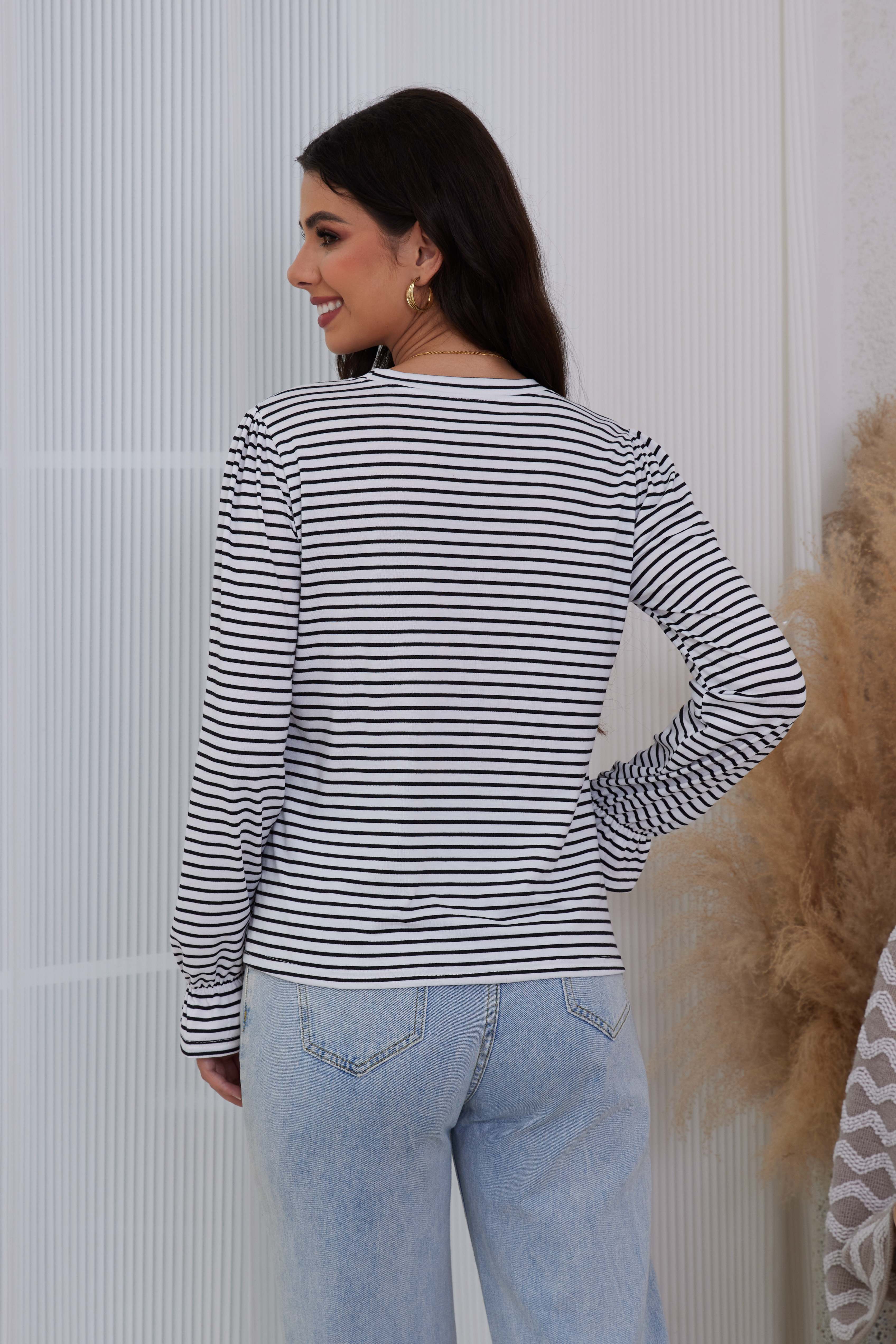 Women's Striped Long Sleeved Shirt