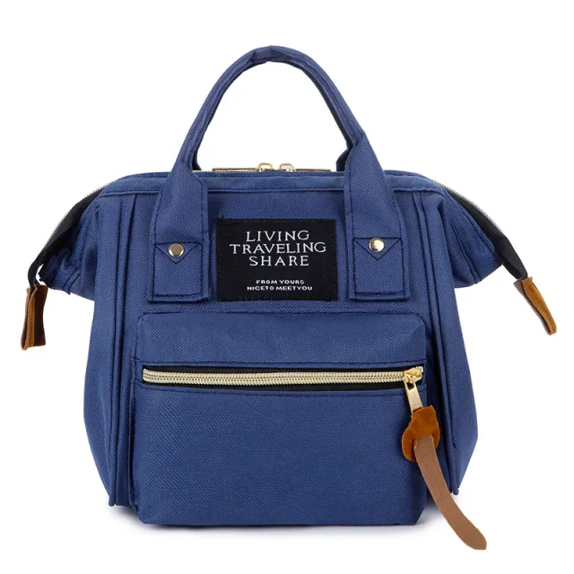 Cute Shouder Bags Women Oxford Backpack Zipper Mini Handbag Baby Mom Bag Blue - Shop at LoveMi
