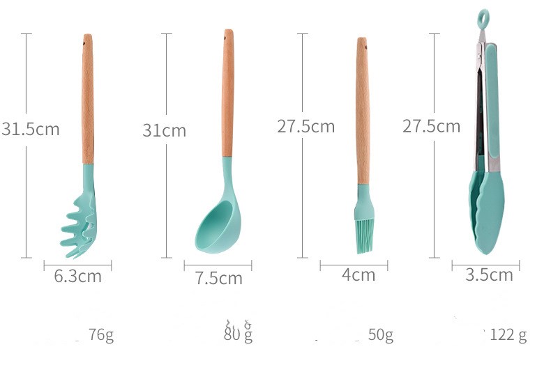 Title 1, New silicone kitchenware with wooden handle