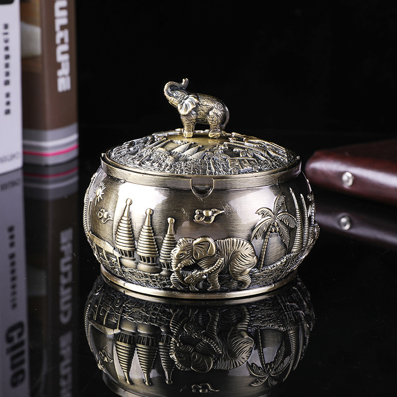 Title 1, Retro New Metal Zinc Alloy Creative Ashtray