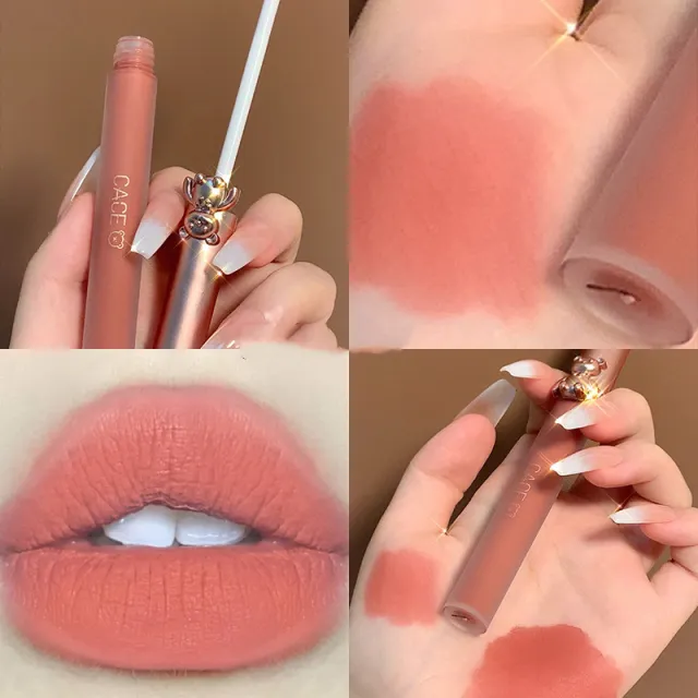 Makeup CACE Bear Soft Mist Lip Mud Autumn And Winter Dogwood Mountain Peach - Shop at LoveMi