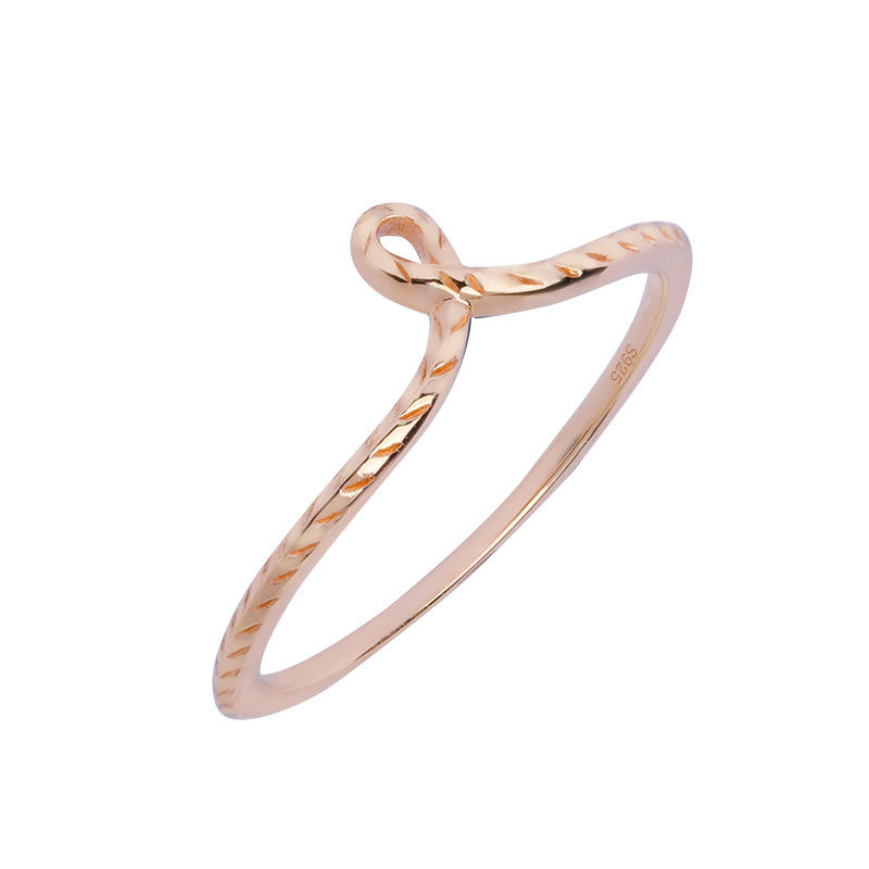 Title 4, 925 Sterling Silver Gilded Fine Ring Female