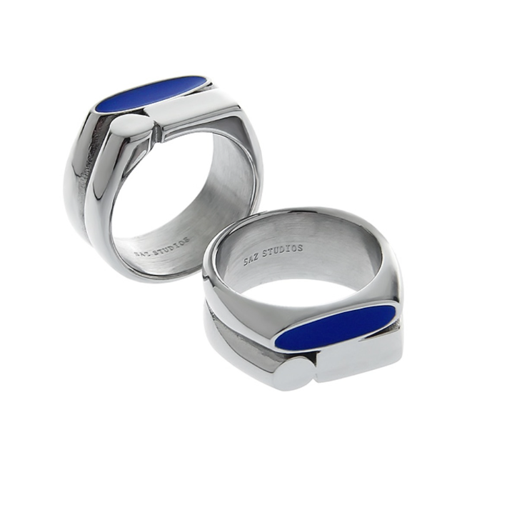 Title 8, Blue Irregular Fashion Minimalist Ring