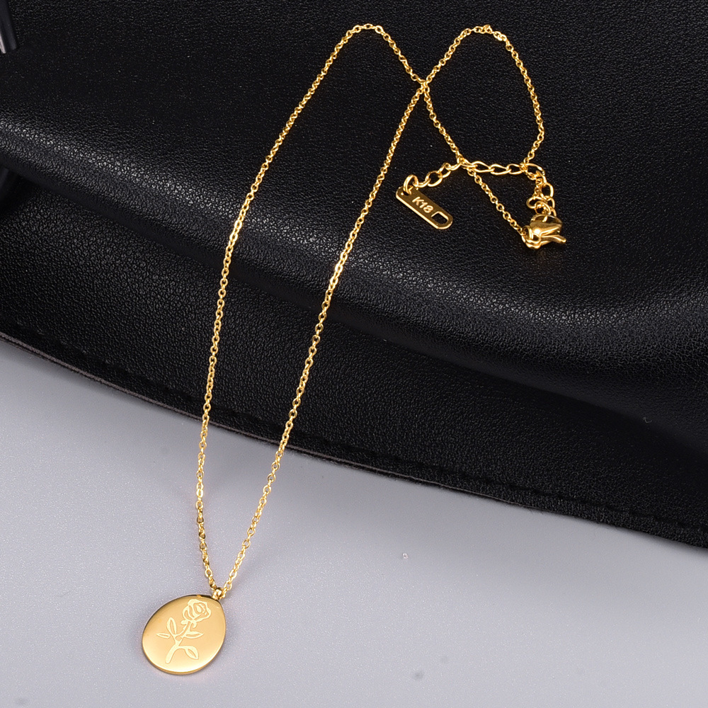 Irregular French Rose Flower Flower Necklace