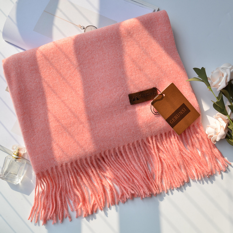 Fashion Women's Solid Color Cashmere Warm Scarf