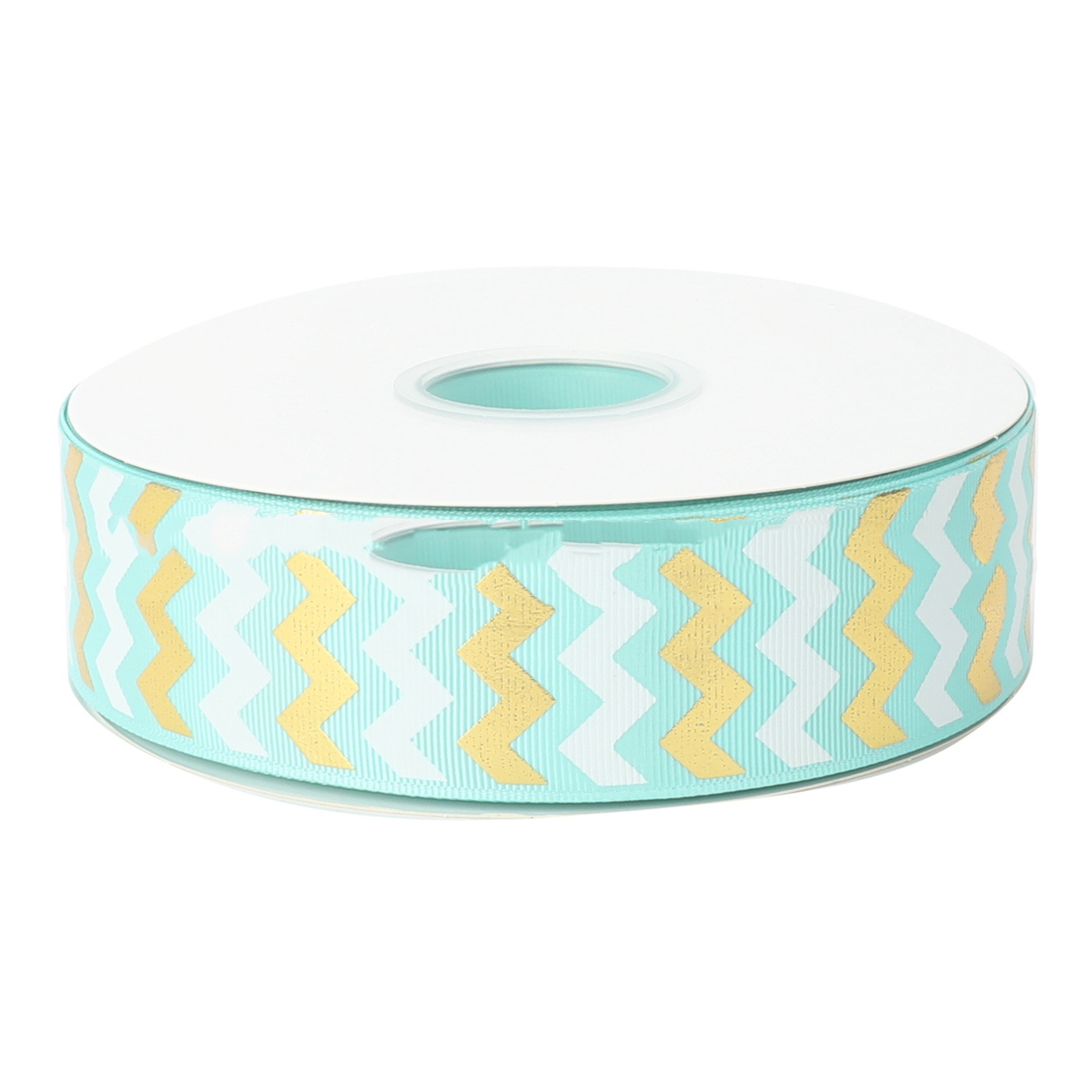 Title 1, 38MM Printing Ink Gilding Stripe Pattern Ribbon