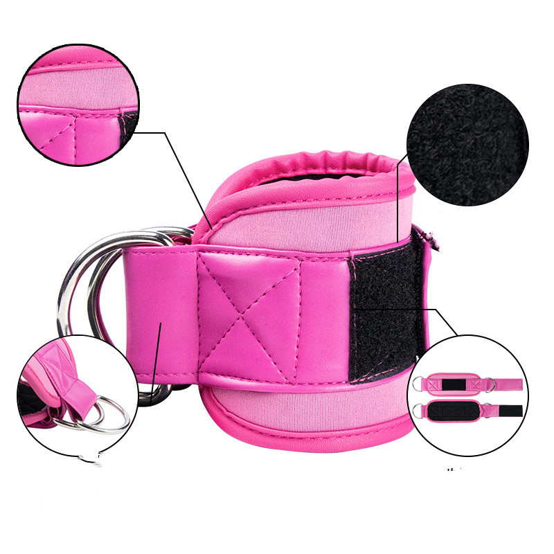 Регулируемый бандаж на щиколотке из искусственной кожи с пряжкой для тренировки бедра и ноги