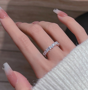 Zirconium Full Double Layer Ring Set Girl