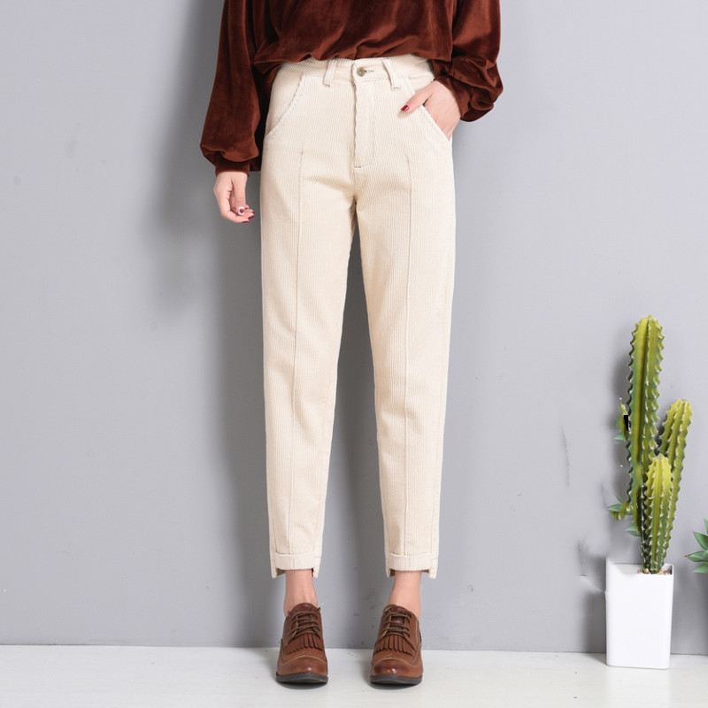 Title 4, Pantaloni Loose Feet Casual Radish in Velluto a...