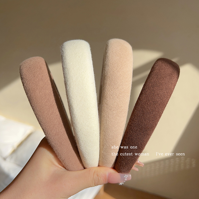 High Cranial Top  Plush Head Hoop Advanced Sense Face Wash Headwear