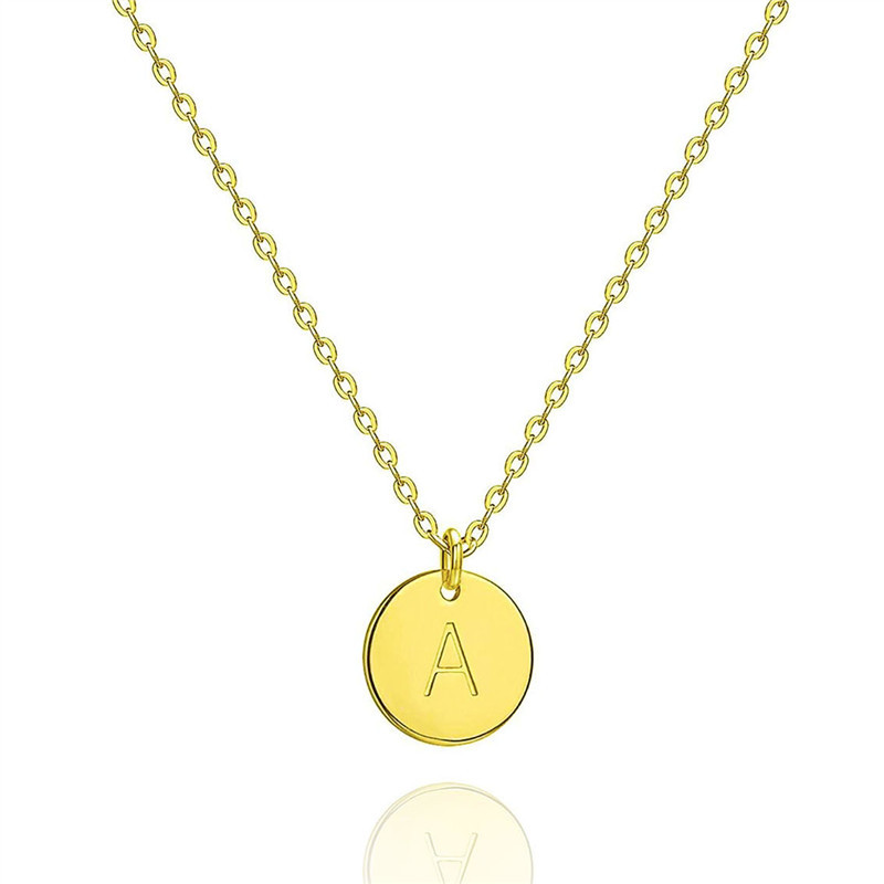 Letter Necklace European And American Simple Temperament Wild 26 Letter Necklace Alloy Clavicle Chain