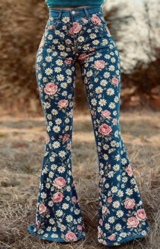 High-waisted Flared Jeans