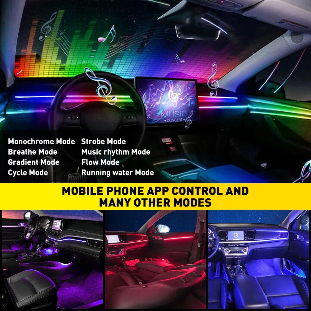 10in1 Full LED Bead Symphony Dream Car Interior Ambient Lighting Wireless Kit UK — image 5