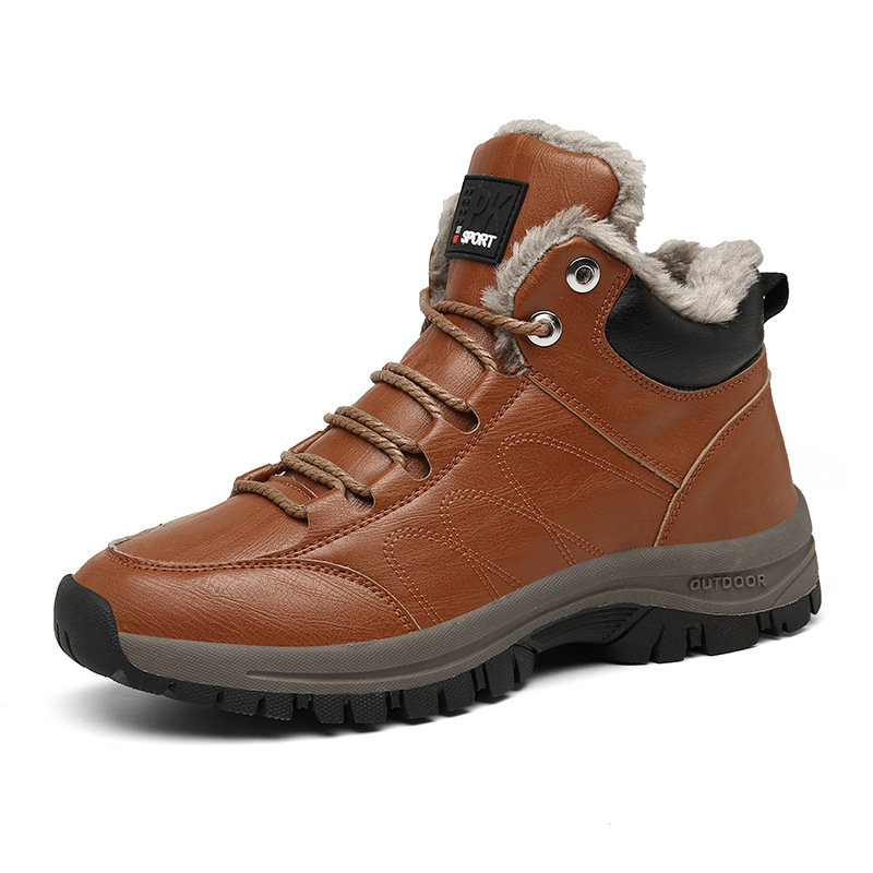 Title 15, Botas de invierno para hombre Calzado de cuero ...