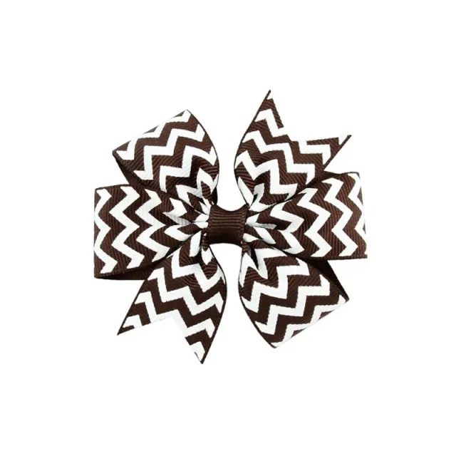 Handmade Baby V ribbed Striped Bow Hair Clip - Shop at LoveMi