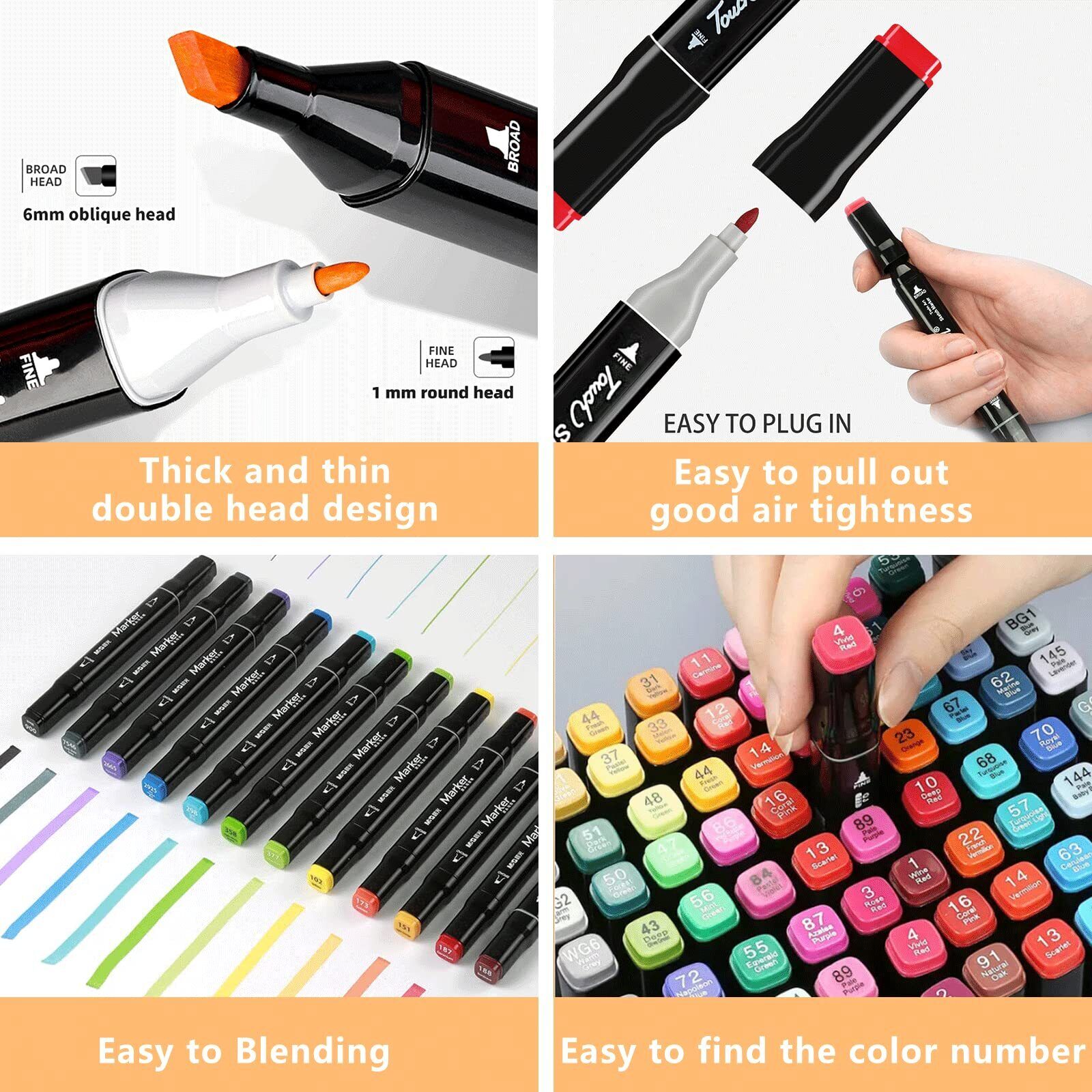 168 Colors Dual Tip Art Markers Color Pens Drawing Watercolour Kids & A Dult Gift