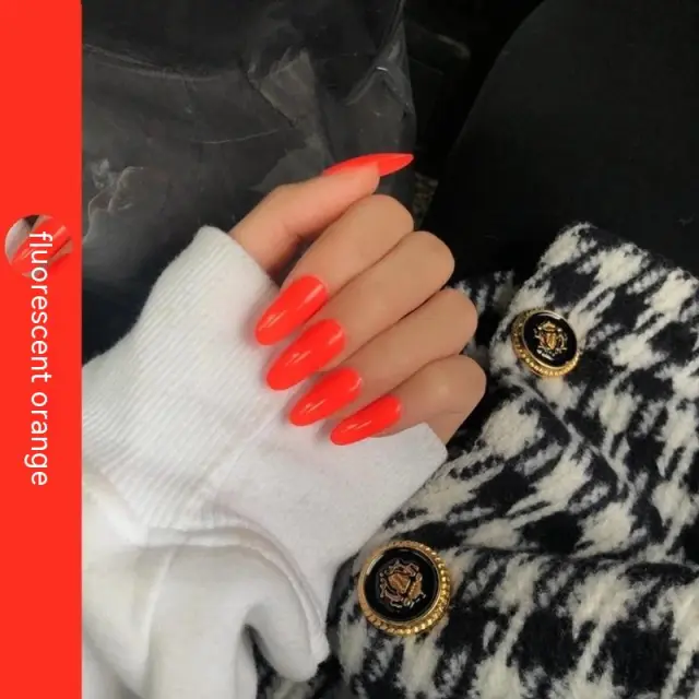 Fluorescent Manicure European And American Style Nightclub D9 8 Fluorescent Orange - Shop at LoveMi
