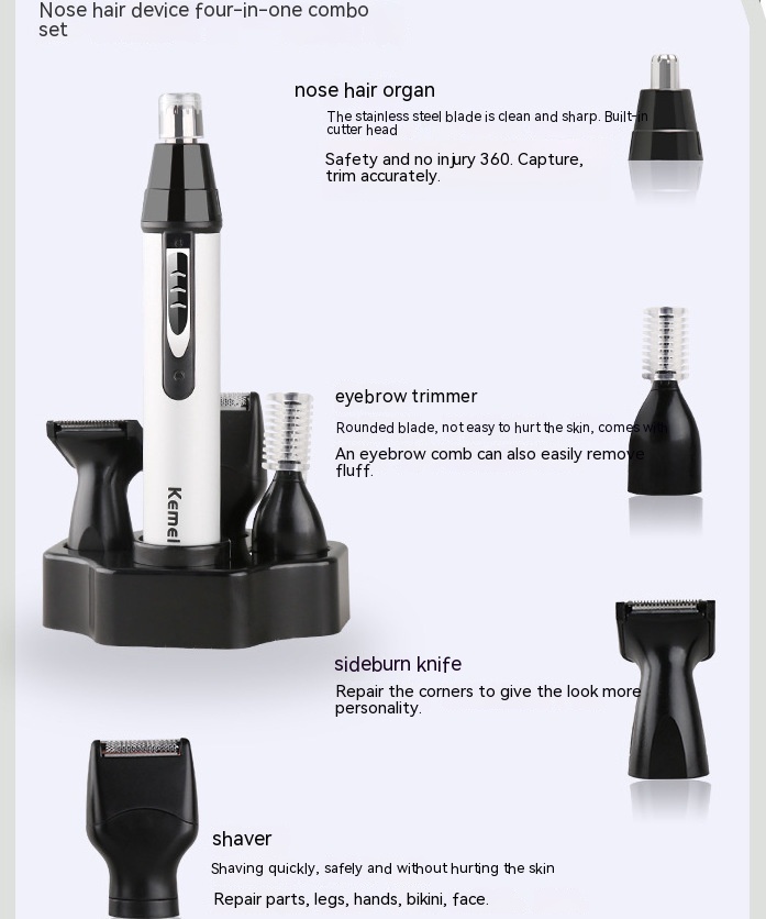 KM-6650 Multifunctional Electric Shaver Hair Clipper - Image 9