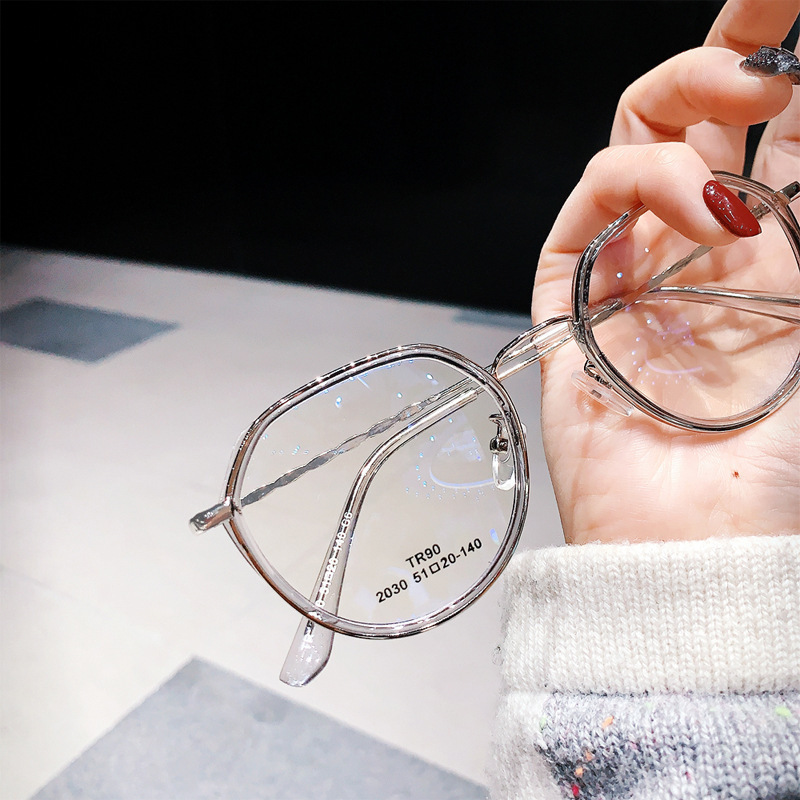 The New Polygonal Anti-blue Light Glasses Frame Korean Version - Image 5