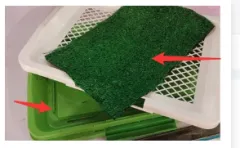 Dog Cleaning Tool Grid Lawn Flat Toilet Dog Potty - Green - View 1