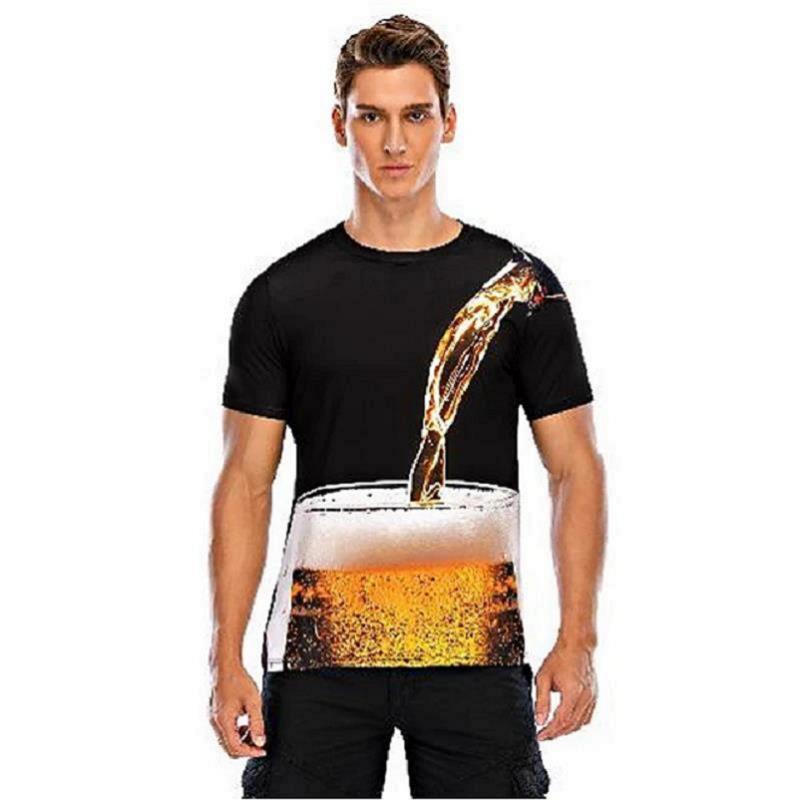 Title 31, Herren Casual 3D-Print Kurzarm-Tops, stilvolle ...