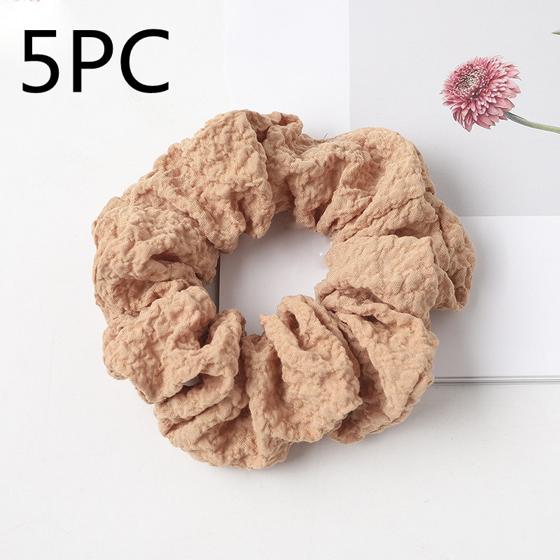 Puff large intestine hair circle fabric in Orange 5PC