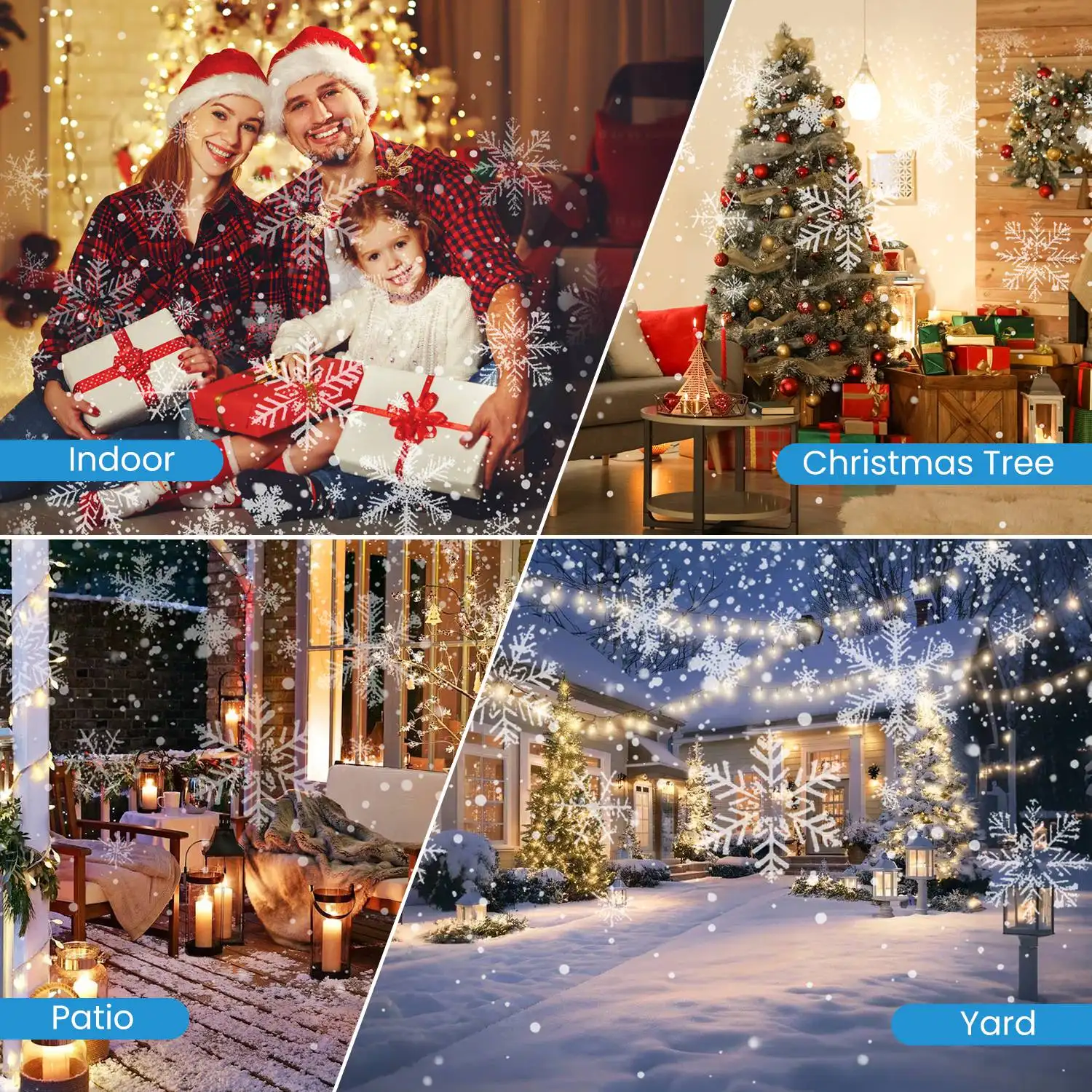 Christmas Snowflake Projector Light Dual Head LED