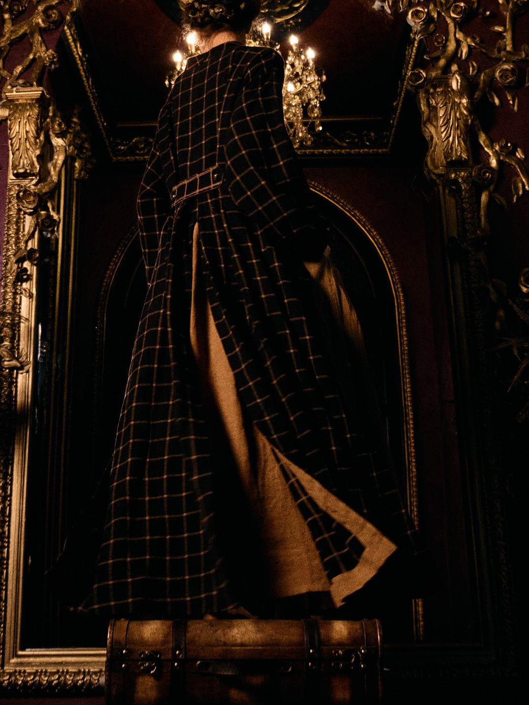 Plaid Coat and Maxi Dress Set, picture 2 of 8