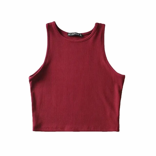 Women's Solid Color Fitness Sports Jersey Tank Top Red - Shop at LoveMi