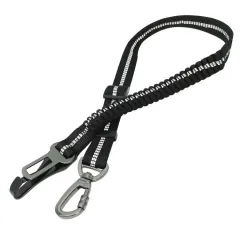 Pet Supplies Dog Reflective Buffer Retractable Car Seat Belt - Black - View 1