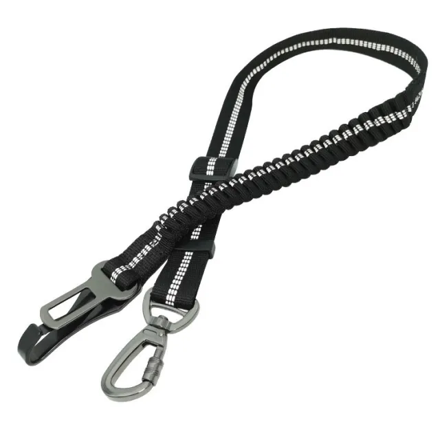 Pet Supplies Dog Reflective Buffer Retractable Car Seat Belt Black - Shop at LoveMi