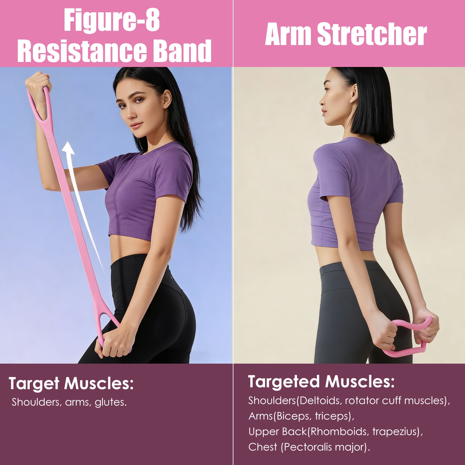 14Pcs Per Set Pilates Ring Kit For Women With Yoga Ball Arm Stretcher 5 Resistant Bands 8 Resistant Band Elastic Band Non-slip Socks Yoga Strap