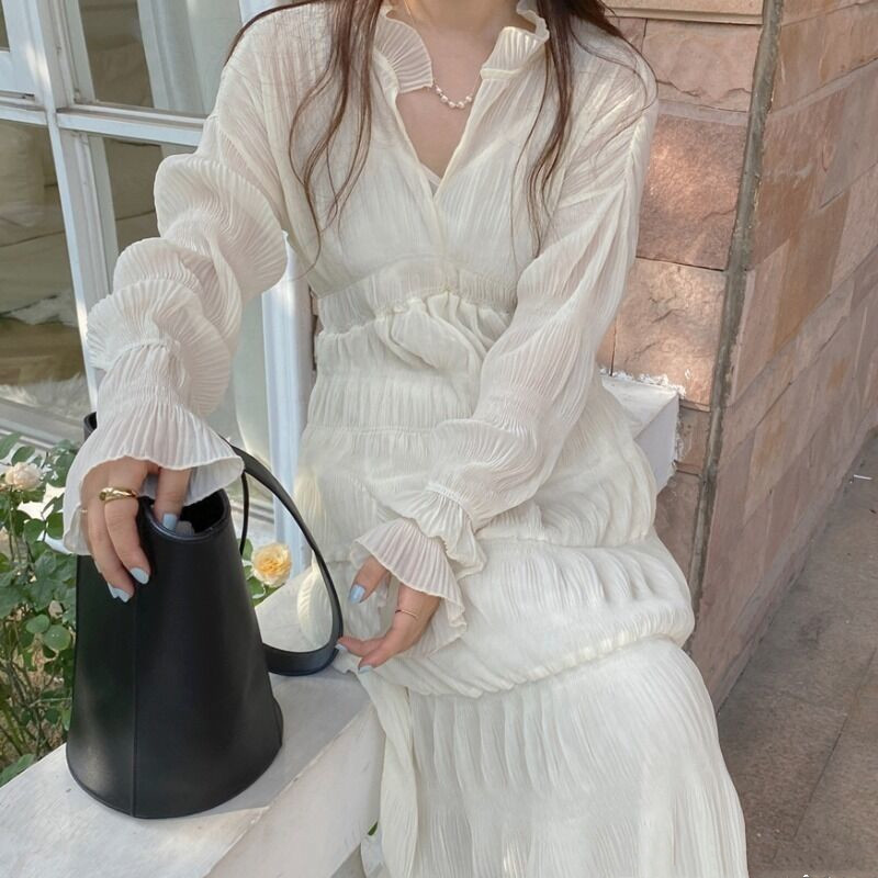 Retro Collar Dress Women's Design Sense Niche
