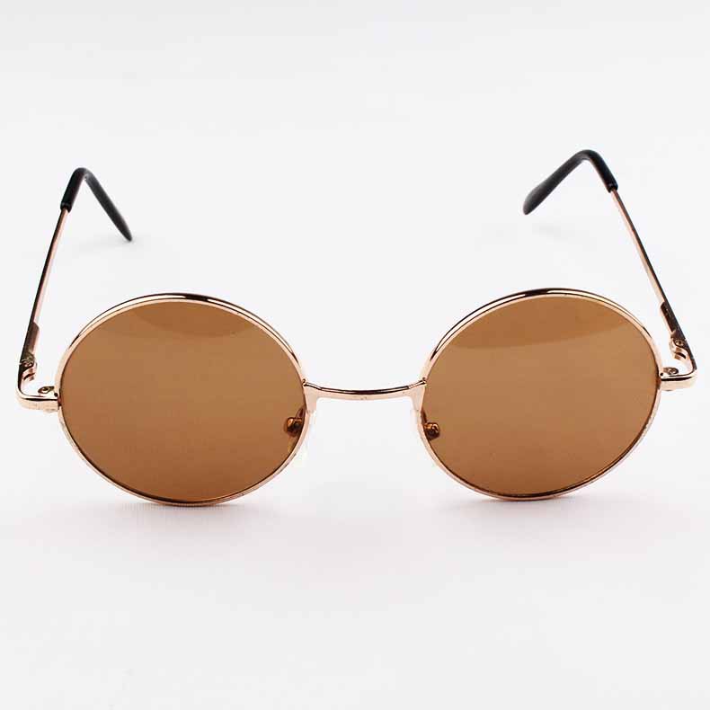 Title 3, Unisex Retro Spring Leg Round Frame Sunglasses