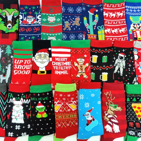New Christmas Men Socks New Year Funny Tree