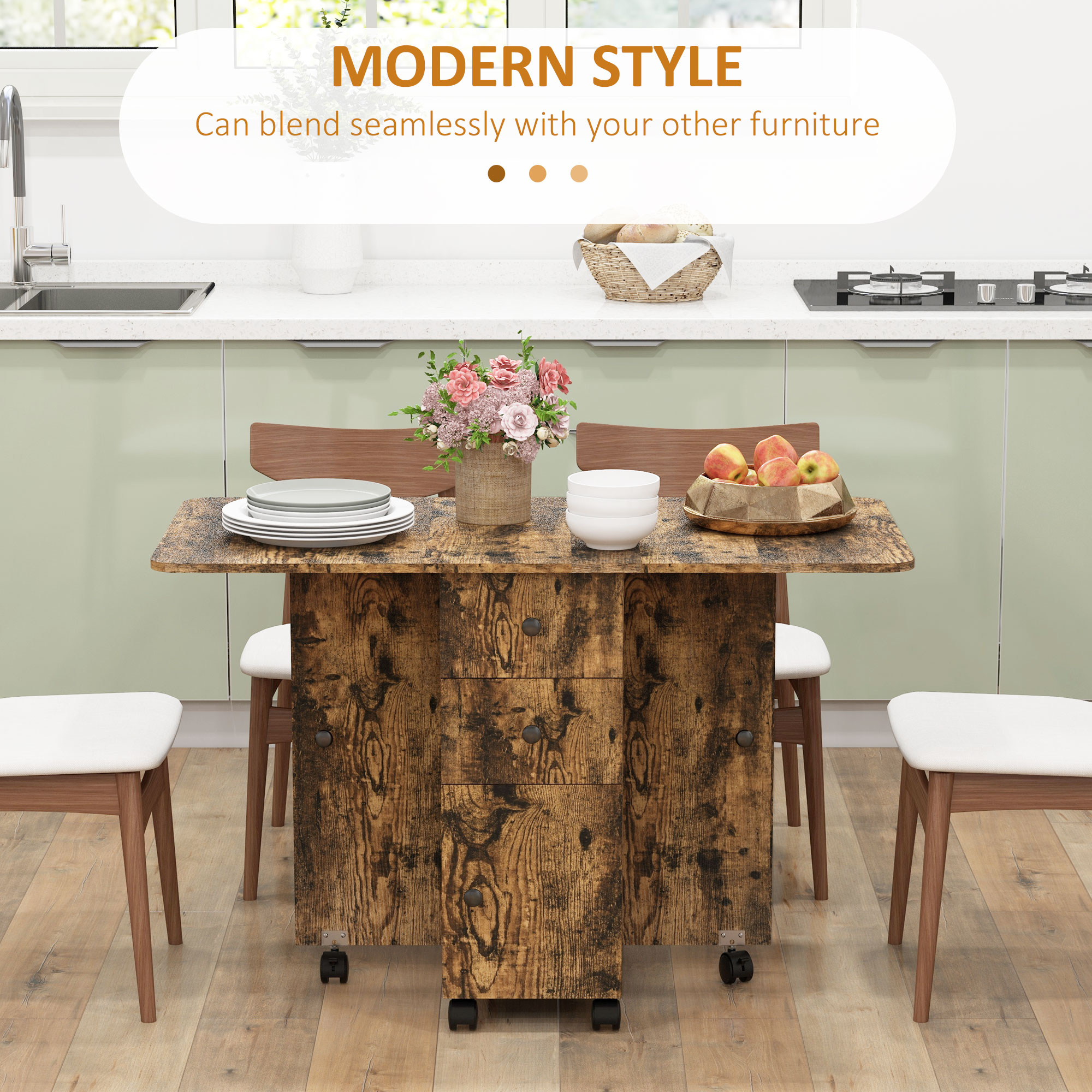 Storage Six Person Folding Dining Table — image 10
