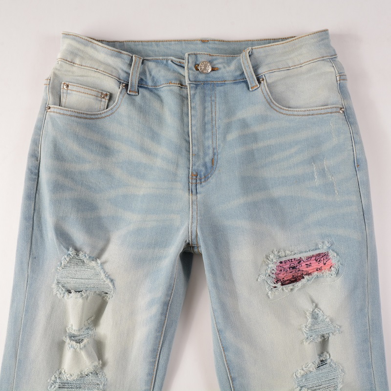 Title 8, Jeans Męskie High Street Paisley Jasny Kolor St...