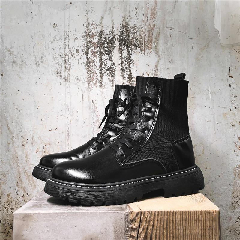 Title 2, Trendy Martin Boots Heren Britse Stijl Zwart Lo...