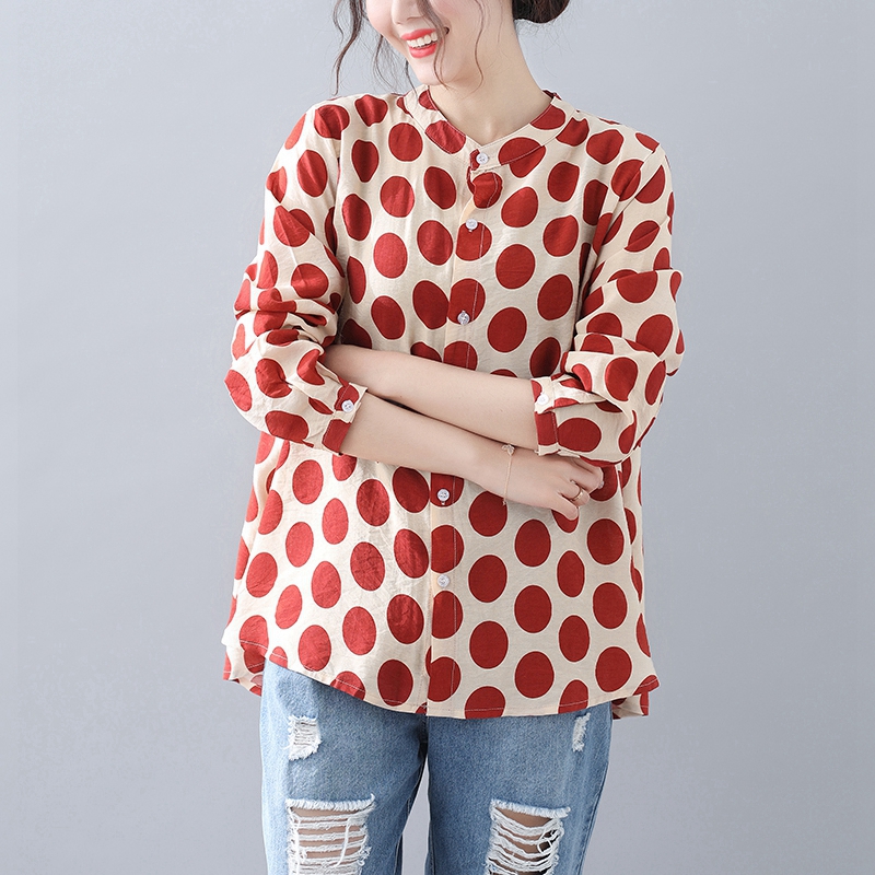 Title 5, Shirt Long Sleeve All-match Small Stand-up Coll...