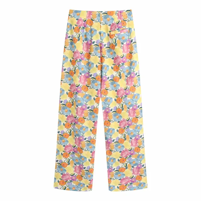 High Waist Western Style Straight Leg Pants Slim Casual Trousers Suit - Shop at LoveMi