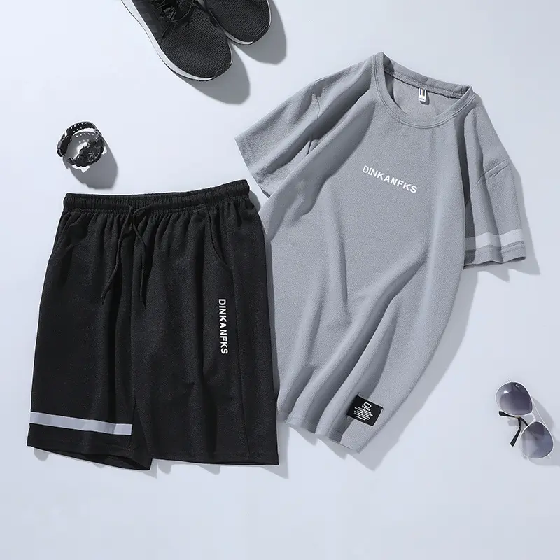Sports Suit Men's Running Gym Short-sleeved T-shirt