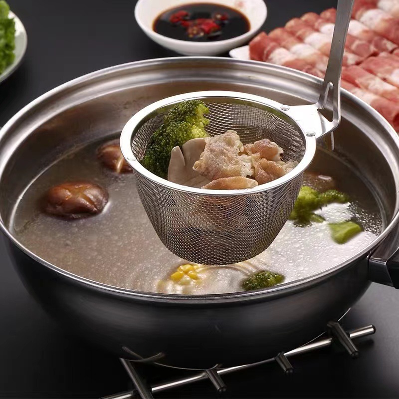 Title 3, 304 Stainless Steel Wooden Handle Colander Spic...