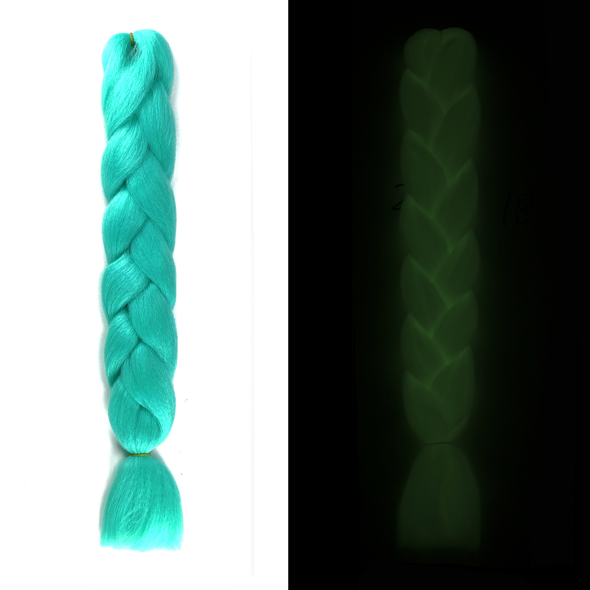 Luminous Fluorescent Chemical Fiber Wig Big Braid — foto 2